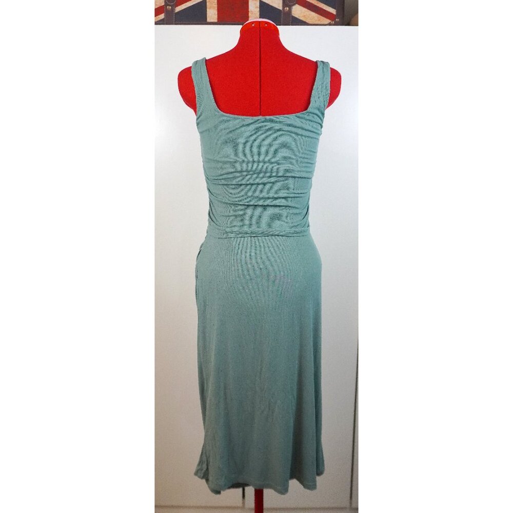 OGL Mint Green Square-Neck Sleeveless Midi Dress - Picture 3 of 8